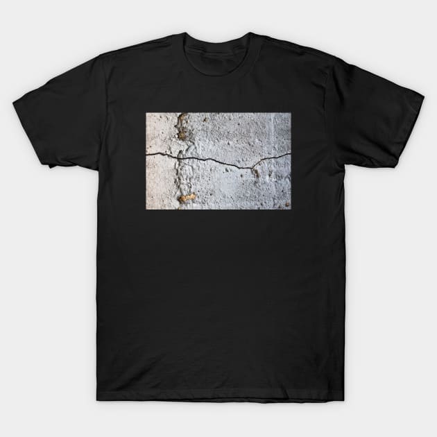 Single crack on a rough concrete texture T-Shirt by textural